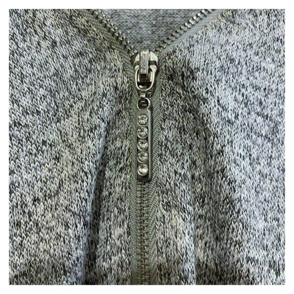 89th + Madison V-Neck Jeweled Zipper Long Sleeve Top - Picture 4 of 8